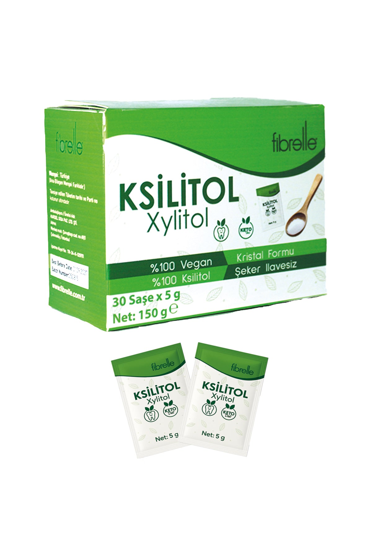 Fibrelle Ksilitol (Xylitol 30 Saşe x 5 g.) 150 g.