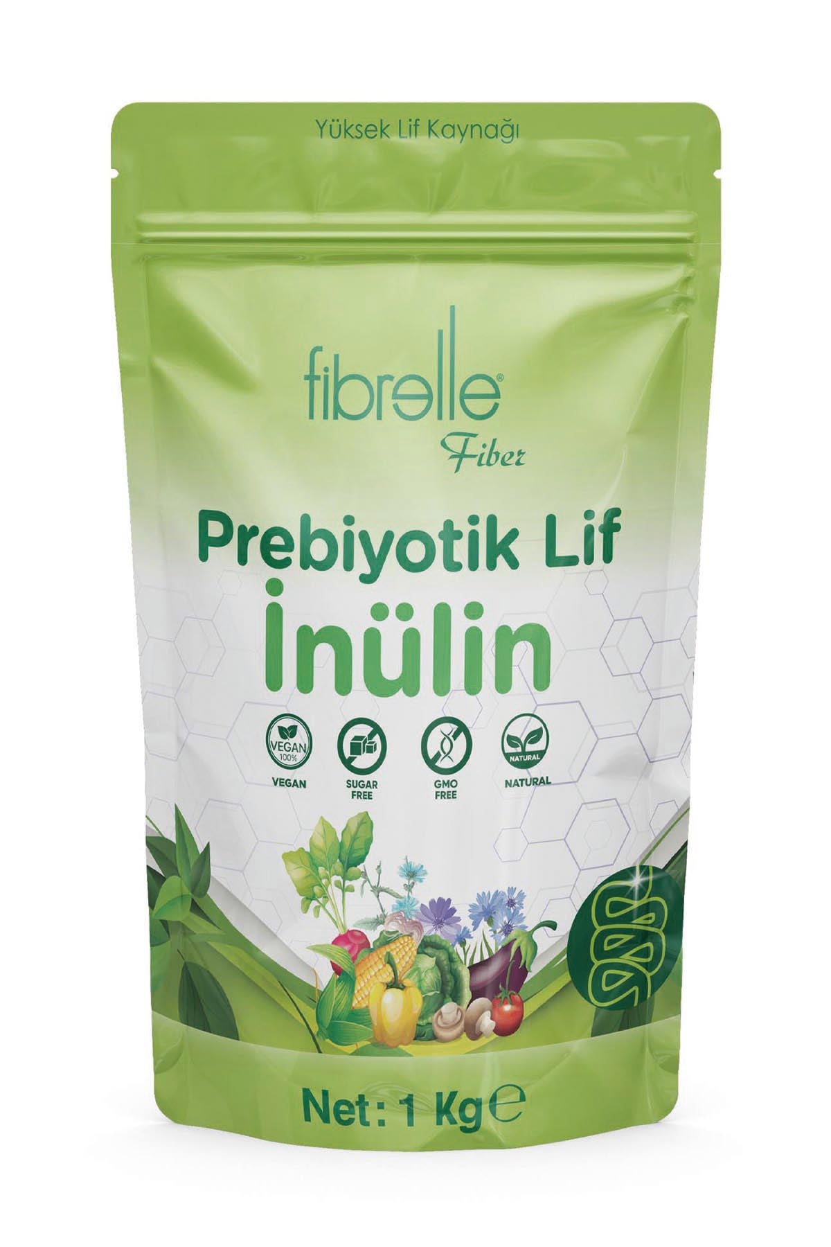 Fibrelle Doğal Prebiyotik Lif & İnulin (Hindiba Lifi) 1 kg.