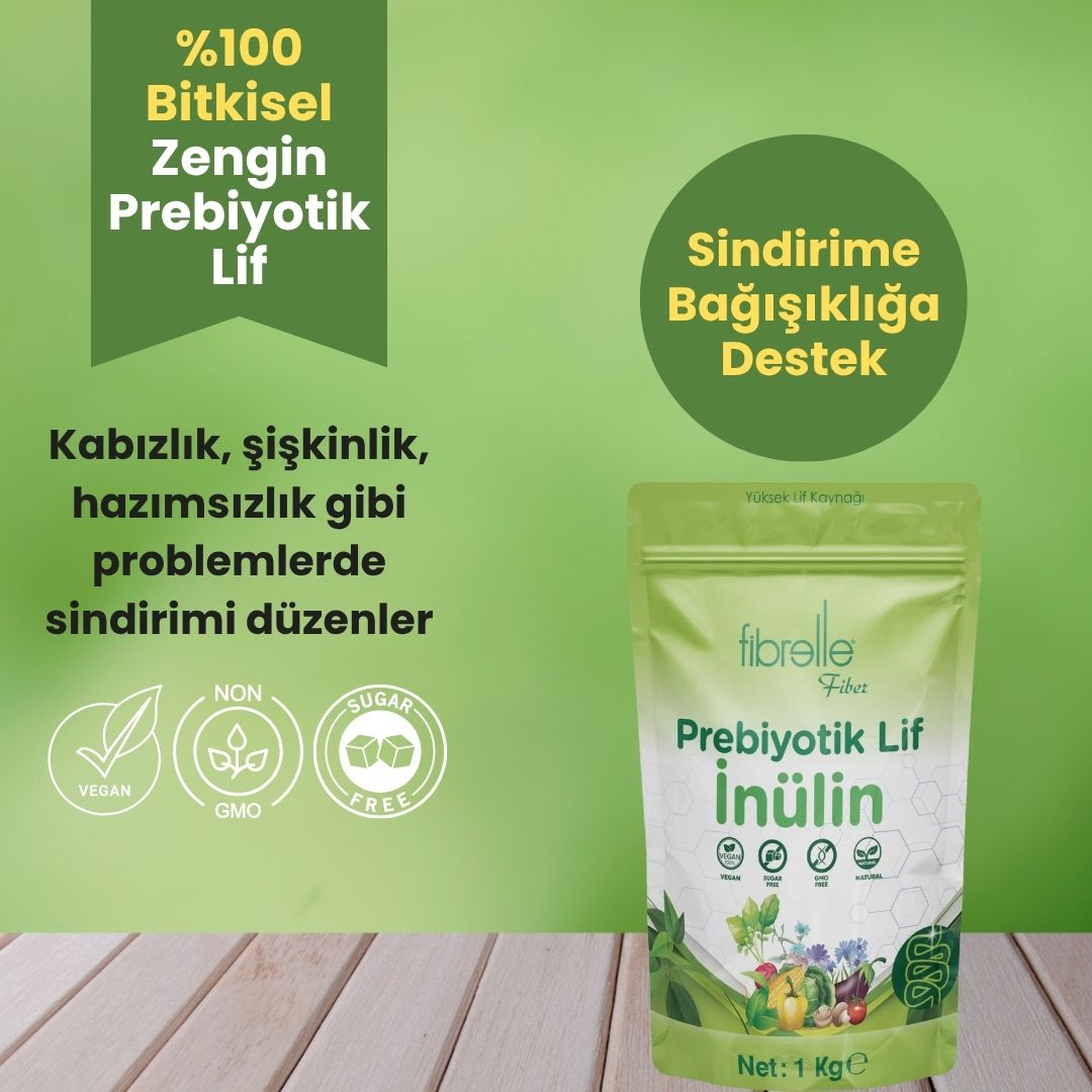 Fibrelle Doğal Prebiyotik Lif & İnulin (Hindiba Lifi) 1 kg.