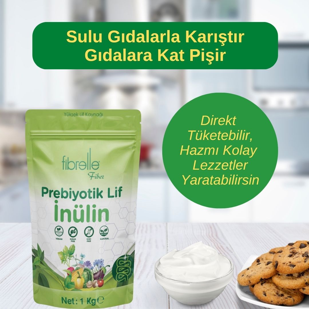 Fibrelle Doğal Prebiyotik Lif & İnulin (Hindiba Lifi) 1 kg.