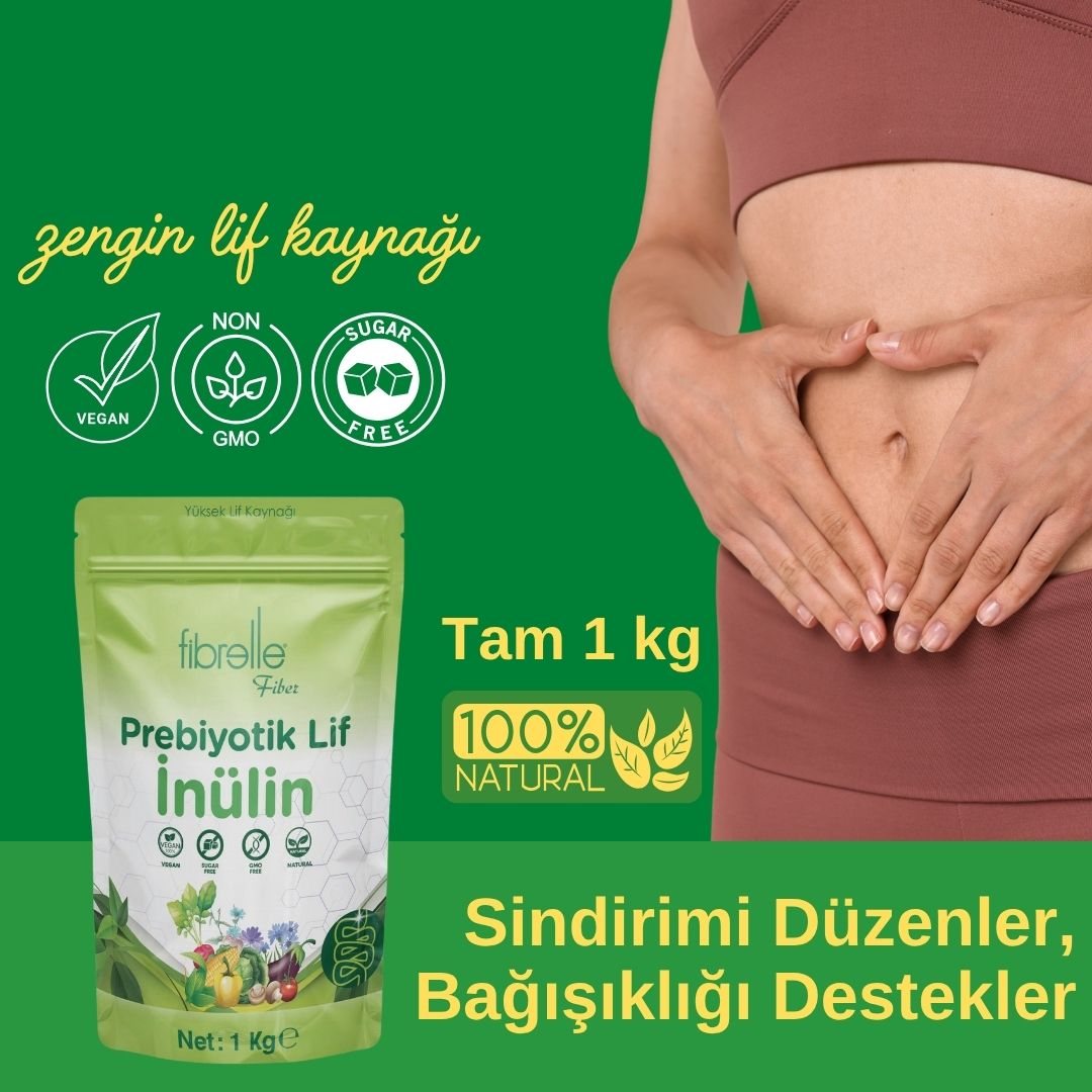 Fibrelle Doğal Prebiyotik Lif & İnulin (Hindiba Lifi) 1 kg.