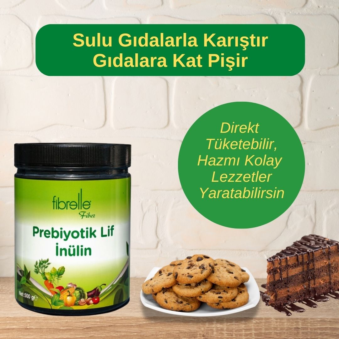 Fibrelle Doğal Prebiyotik Lif & İnulin (Hindiba Lifi) 500 g.