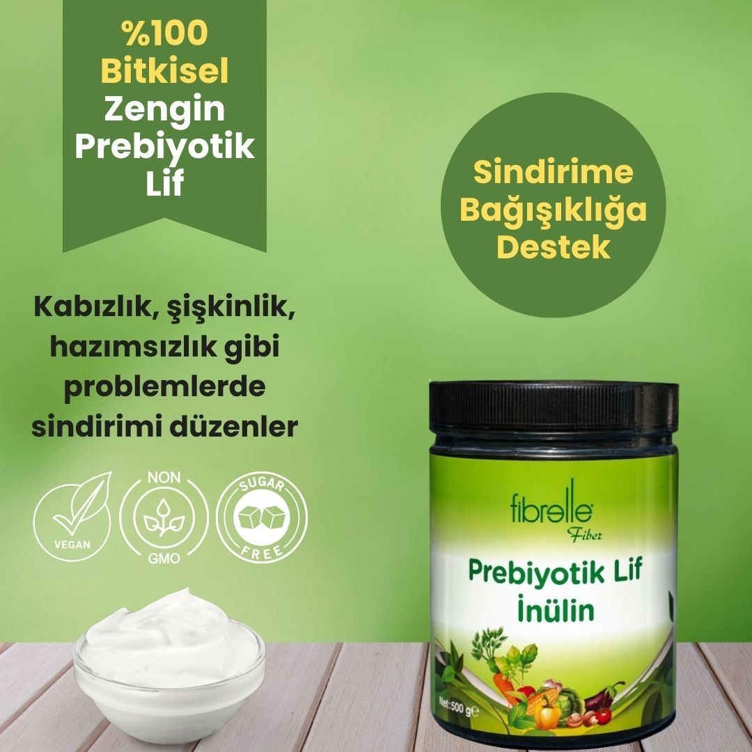 Fibrelle Doğal Prebiyotik Lif & İnulin (Hindiba Lifi) 500 g.