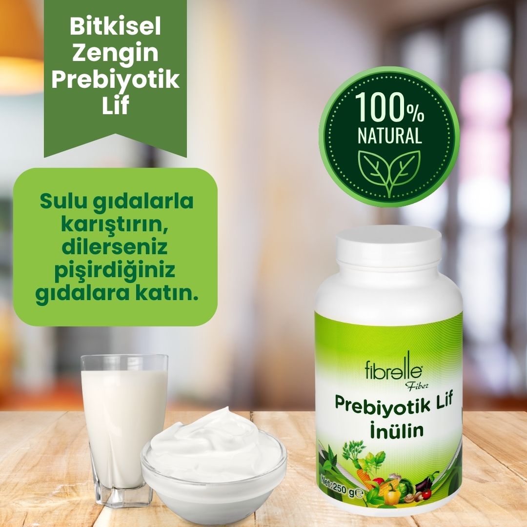 Fibrelle Doğal Prebiyotik Lif & İnulin (Hindiba Lifi) 250 g.