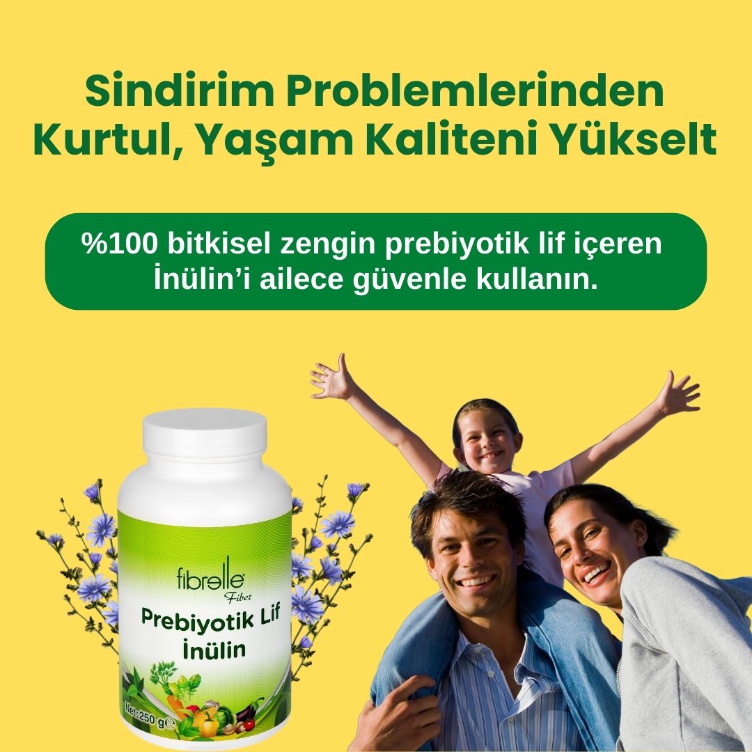 Fibrelle Doğal Prebiyotik Lif & İnulin (Hindiba Lifi) 250 g.