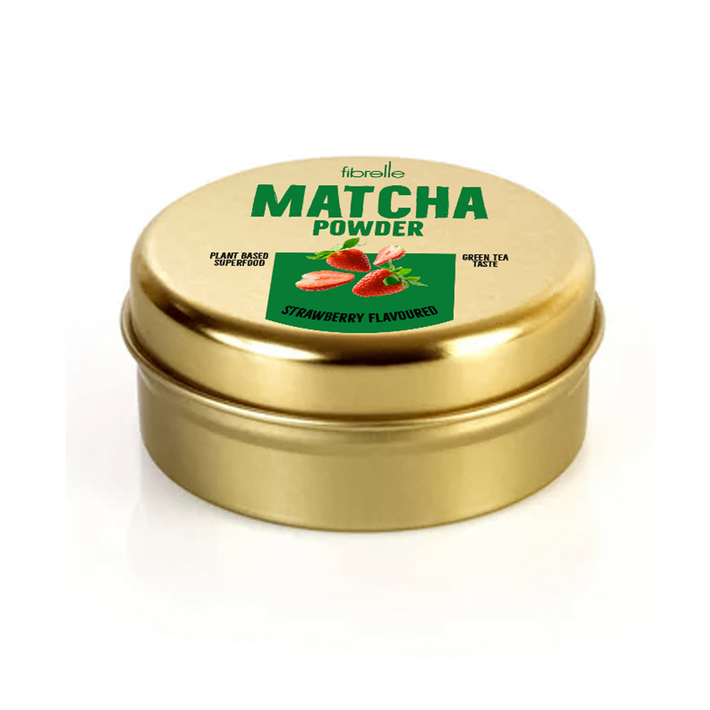 Fibrelle Çilek Aromalı Artizan Saf Matcha Tozu 25 g. (Artisan Strawberry Pure Matcha Powder)