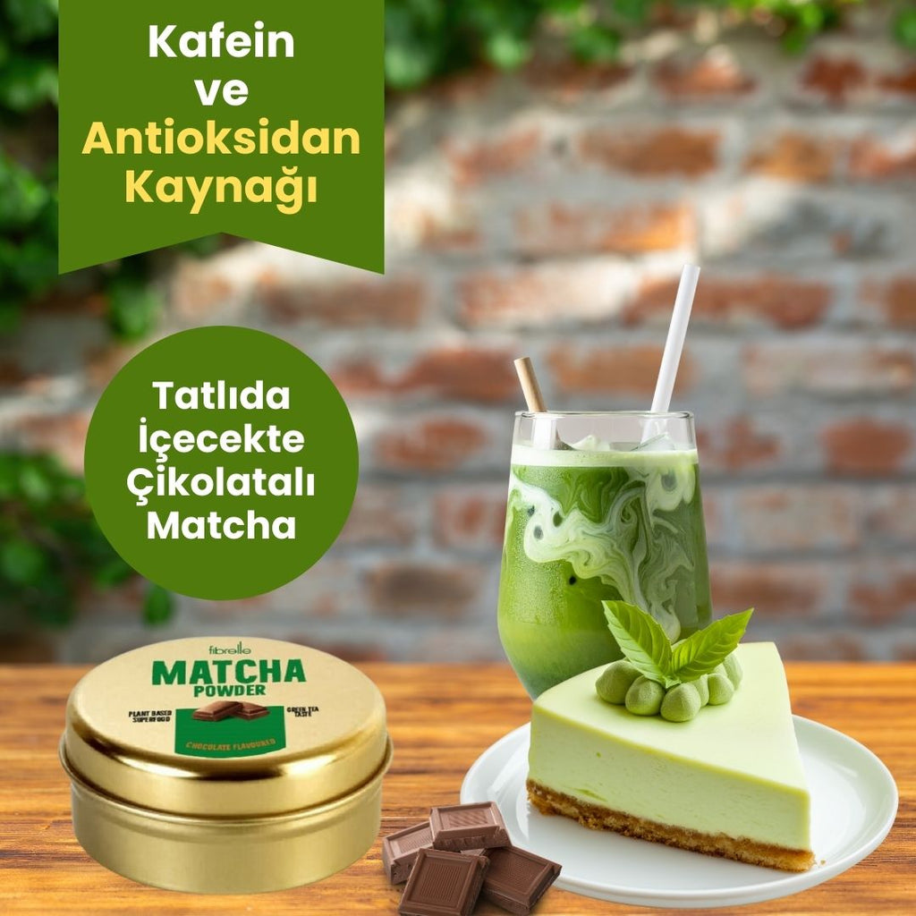 Fibrelle Çikolata Aromalı Artizan Saf Matcha Tozu 25 g. (Artisan Chocolate Pure Matcha Powder)
