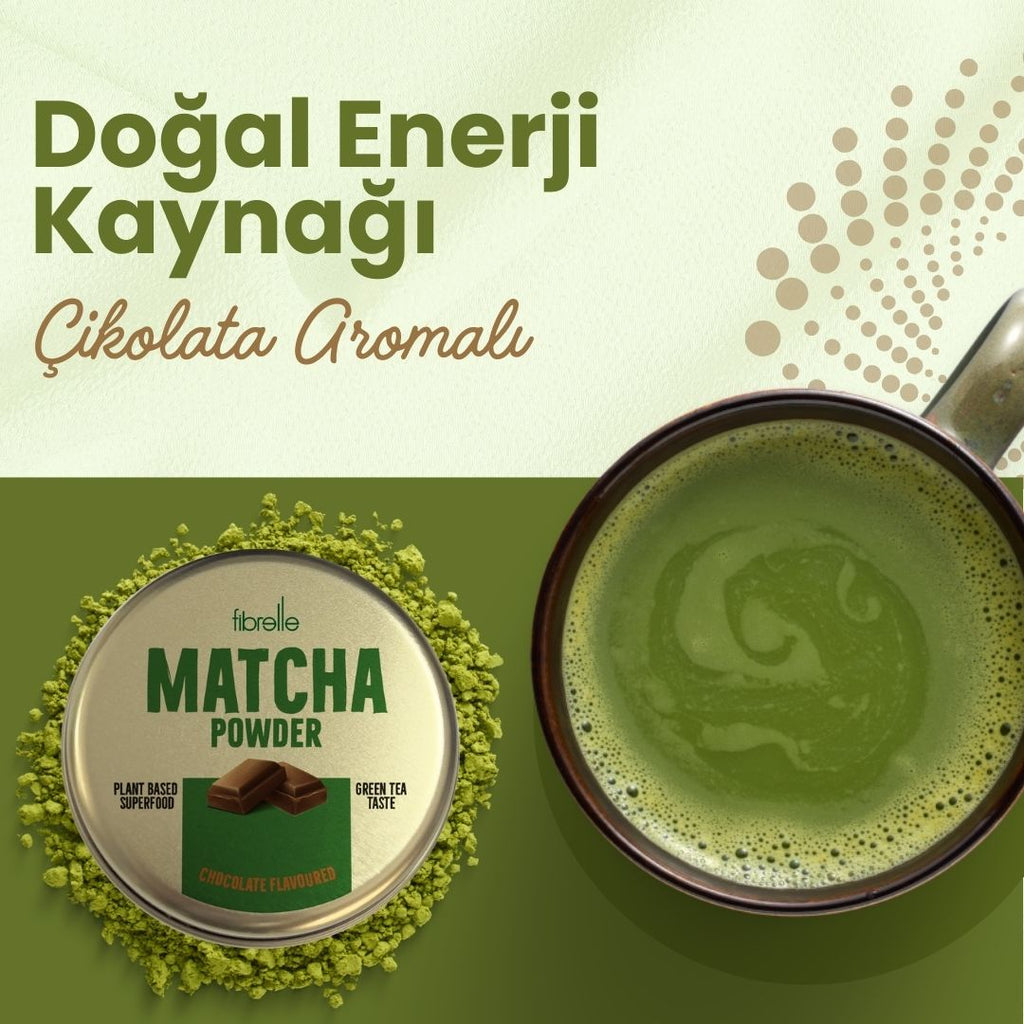 Fibrelle Çikolata Aromalı Artizan Saf Matcha Tozu 25 g. (Artisan Chocolate Pure Matcha Powder)