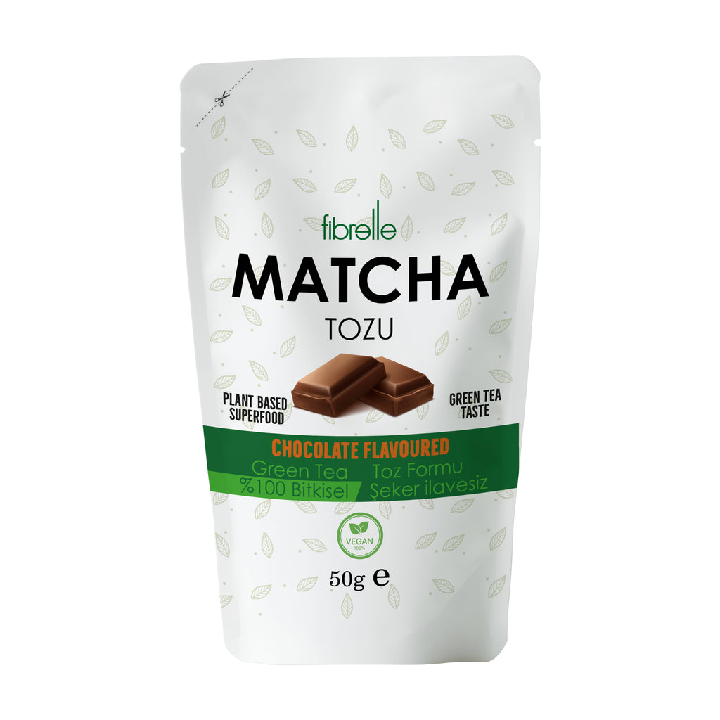 Fibrelle Çikolata Aromalı Saf Matcha Tozu 50 g. (Chocolate Pure Matcha Powder)