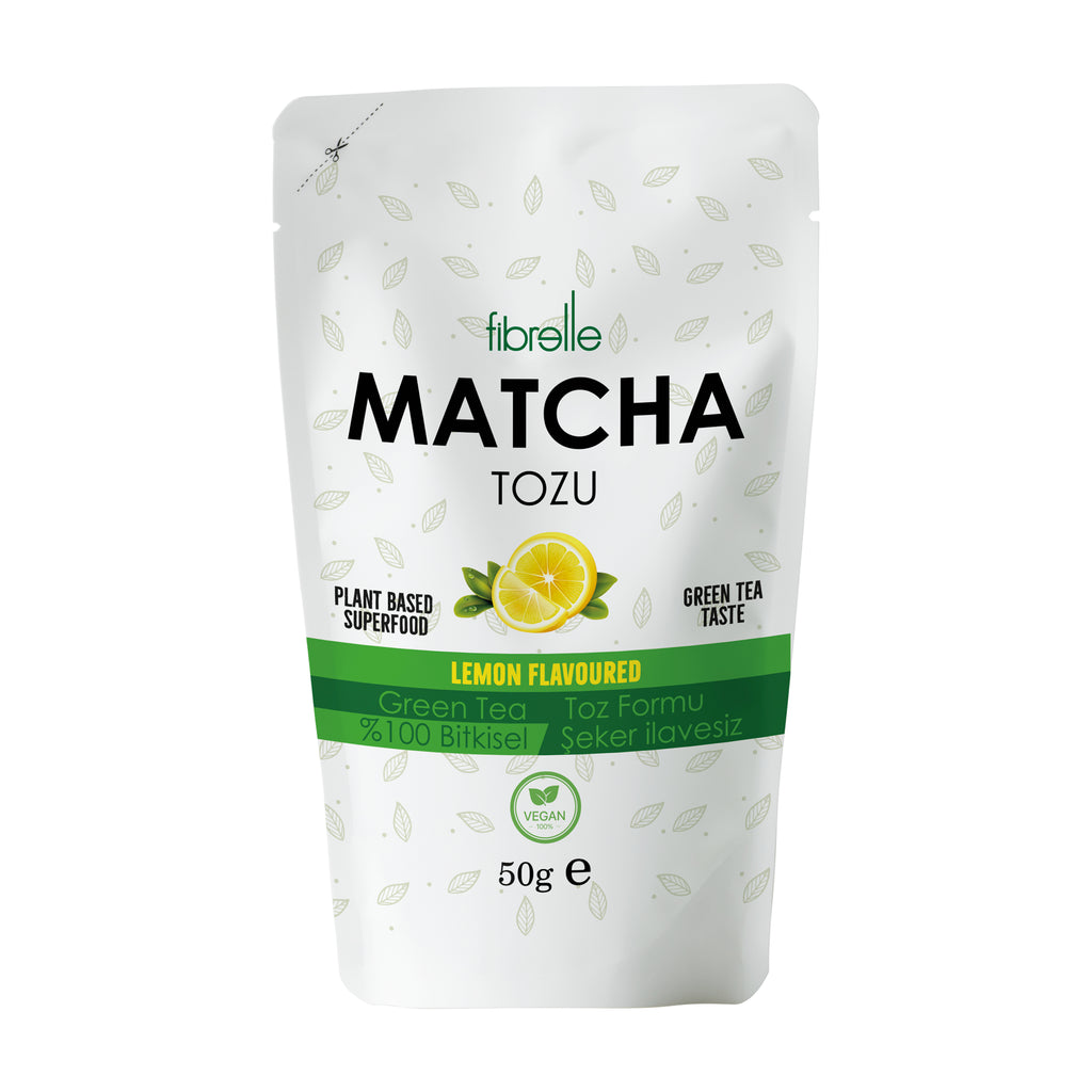 Fibrelle Limon Aromalı Saf Matcha Tozu 50 g. (Lemon Pure Matcha Powder)