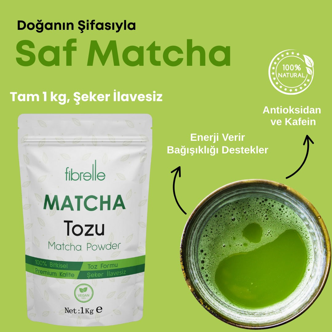 Fealena Bath Powder 500g ２個セット Fibrelle Saf Matcha Tozu 1 kg. (Pure Matcha Powder)