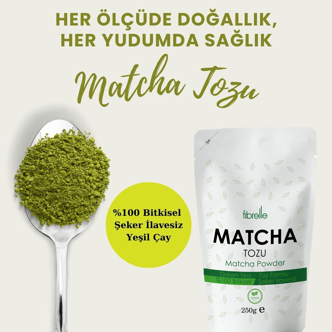 Fibrelle Saf Matcha Tozu 250 g. (Pure Matcha Powder)
