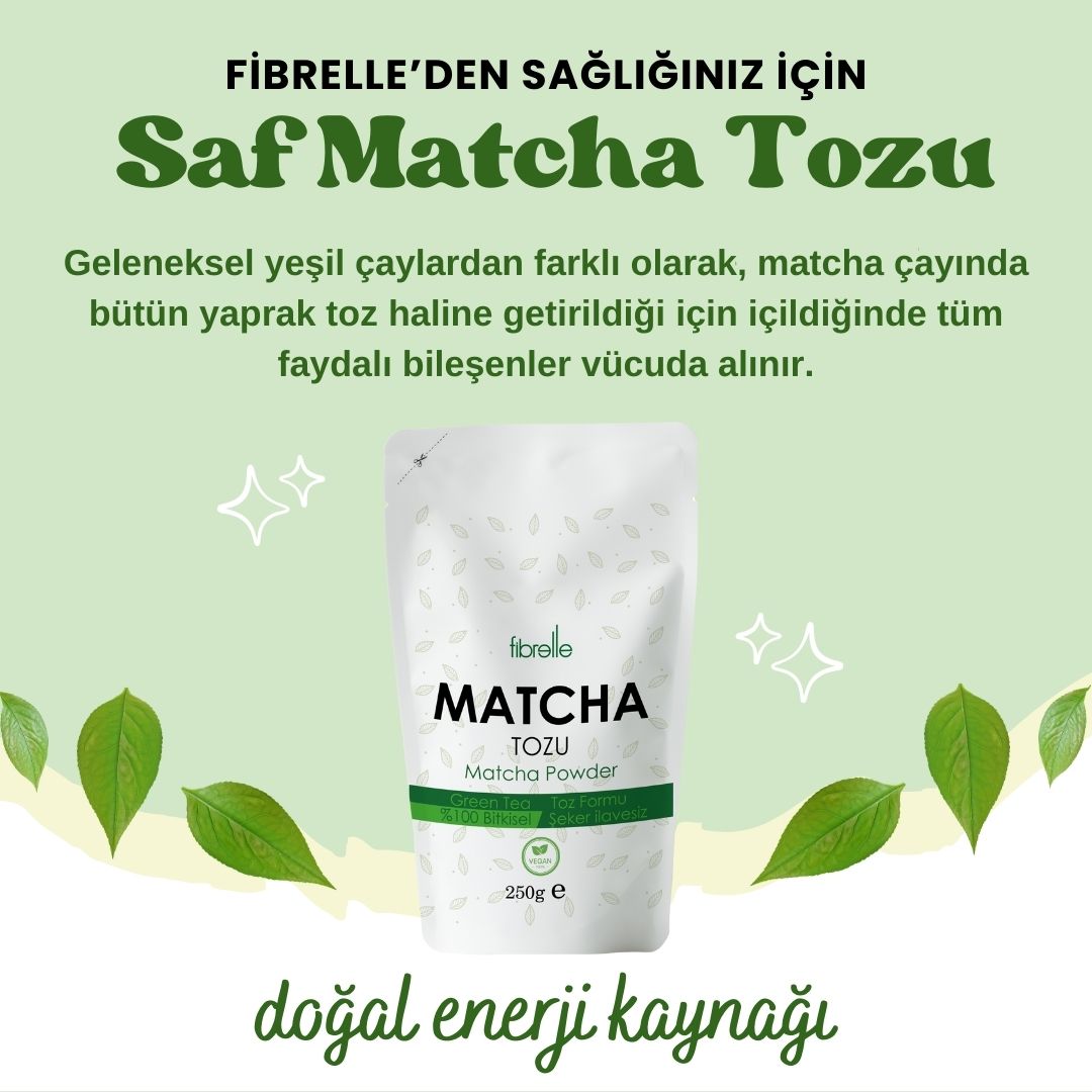 Fibrelle Saf Matcha Tozu 250 g. (Pure Matcha Powder)