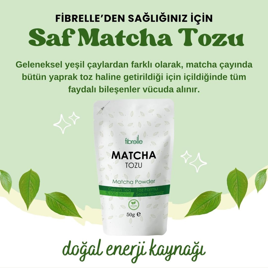 Fibrelle Saf Matcha Tozu 50 g. (Fibrelle Pure Matcha Powder)