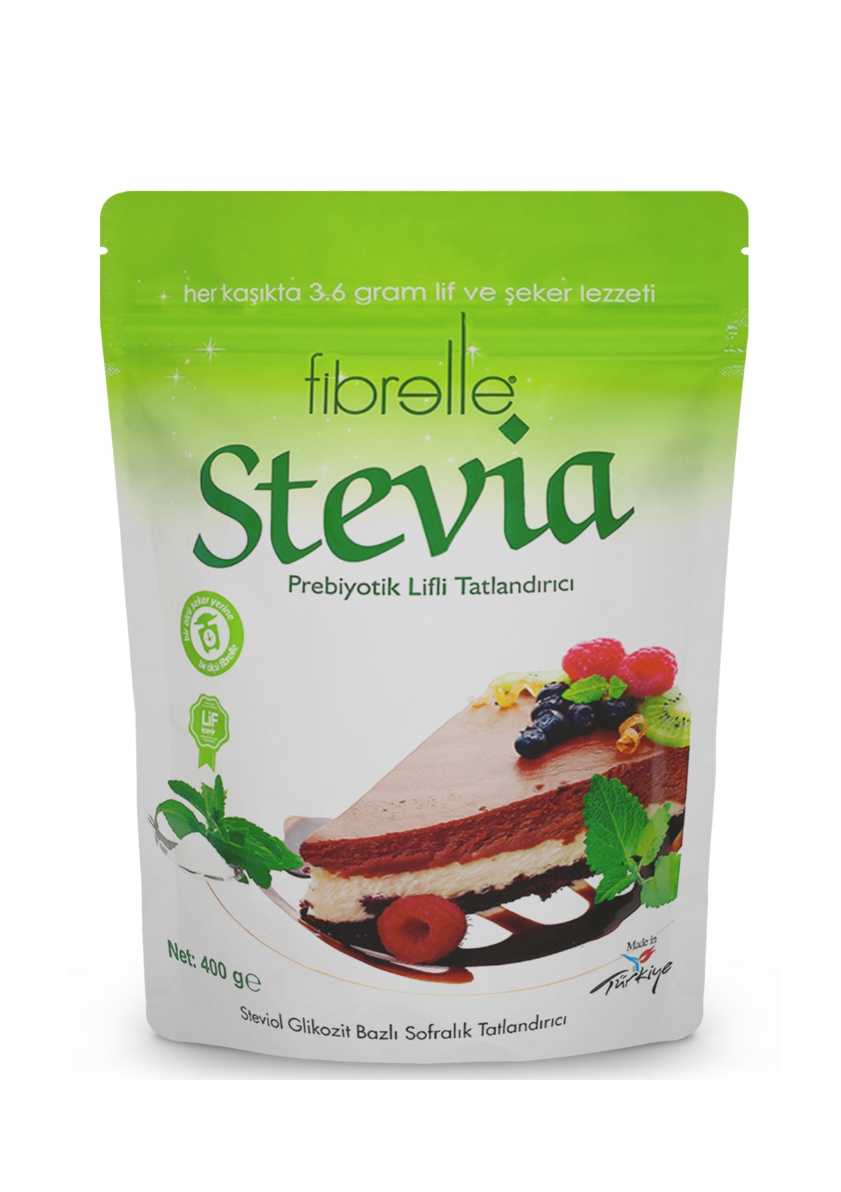 Fibrelle Prebiyotik Lifli Stevialı Tatlandırıcı (400g)