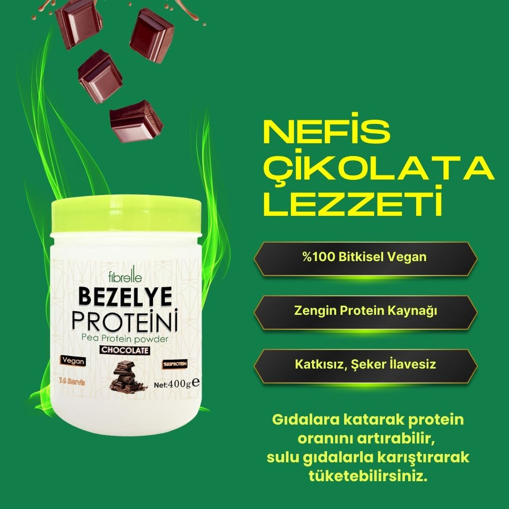 Fibrelle Bezelye Protein Çikolata Aromalı 400 g