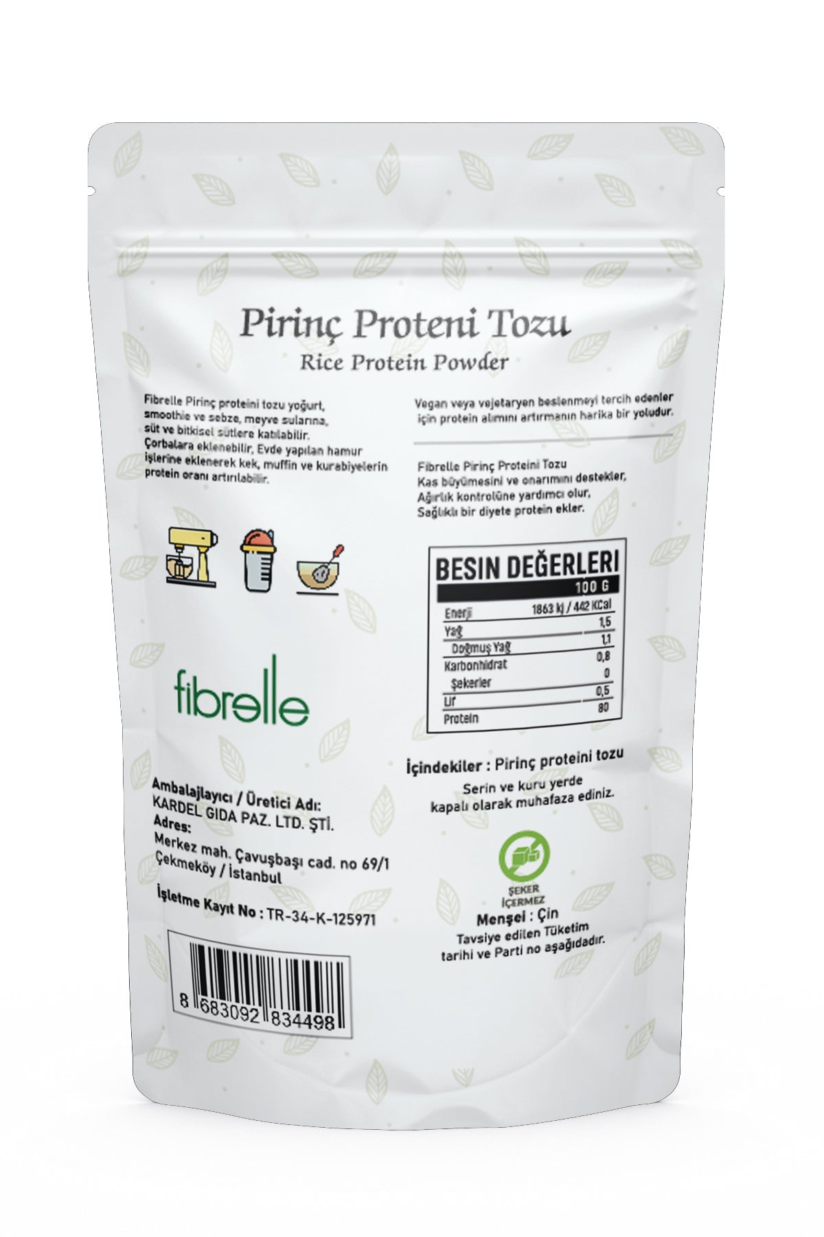 Fibrelle Pirinç Protein 100 g