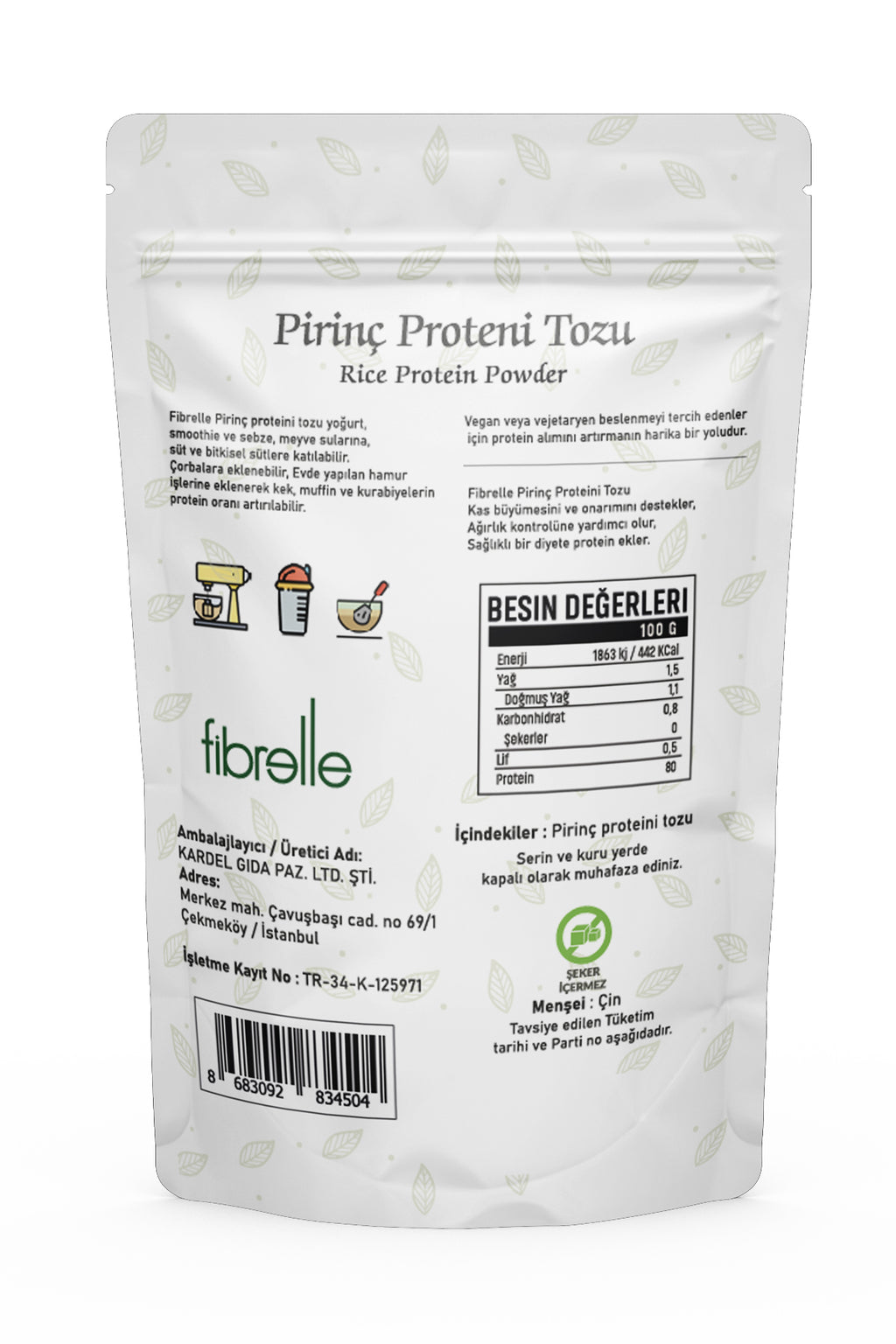 Fibrelle Pirinç Protein 250 g