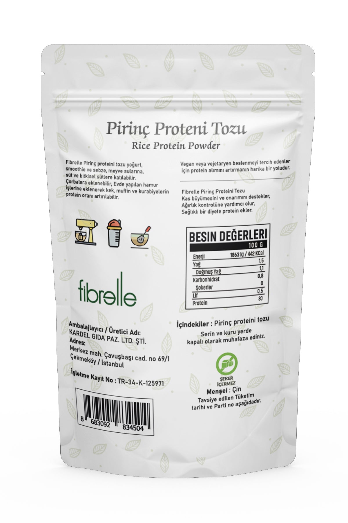 Fibrelle Pirinç Protein 250 g