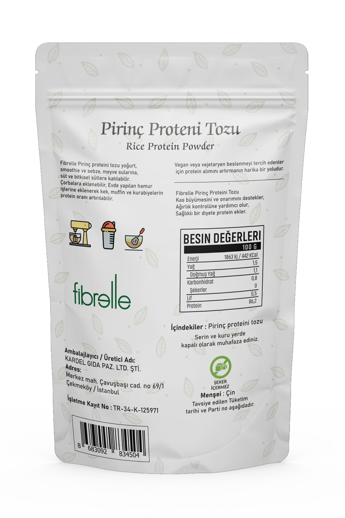 Fibrelle Pirinç Protein 250 g