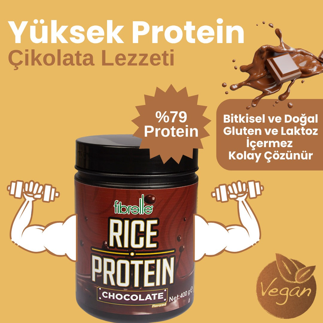 Fibrelle Rice Protein Çikolata Aromalı 400g