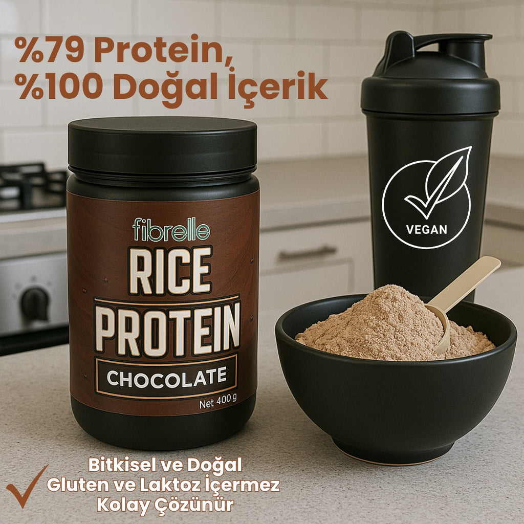 Fibrelle Rice Protein Çikolata Aromalı 400g
