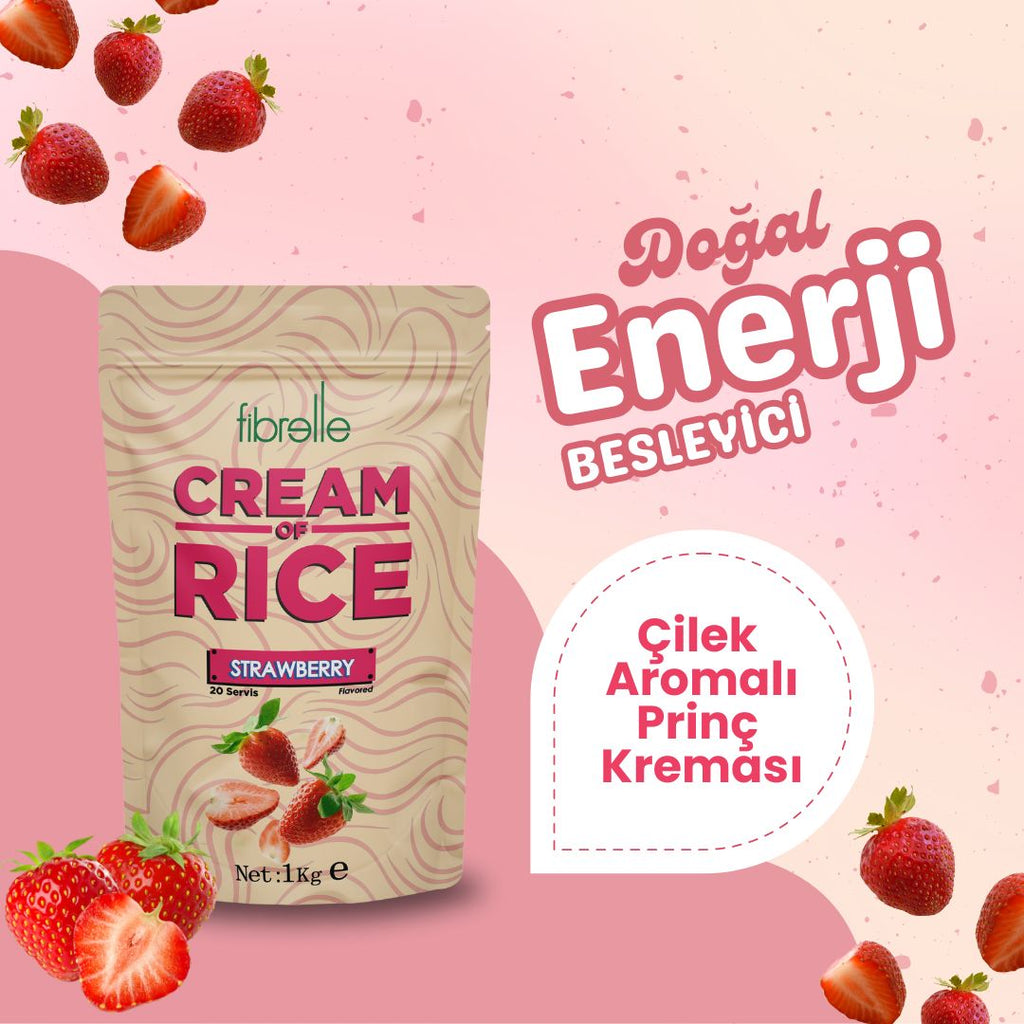 Fibrelle CREAM OF RİCE STRAWBERRY ( ÇİLEK ) 1 Kg