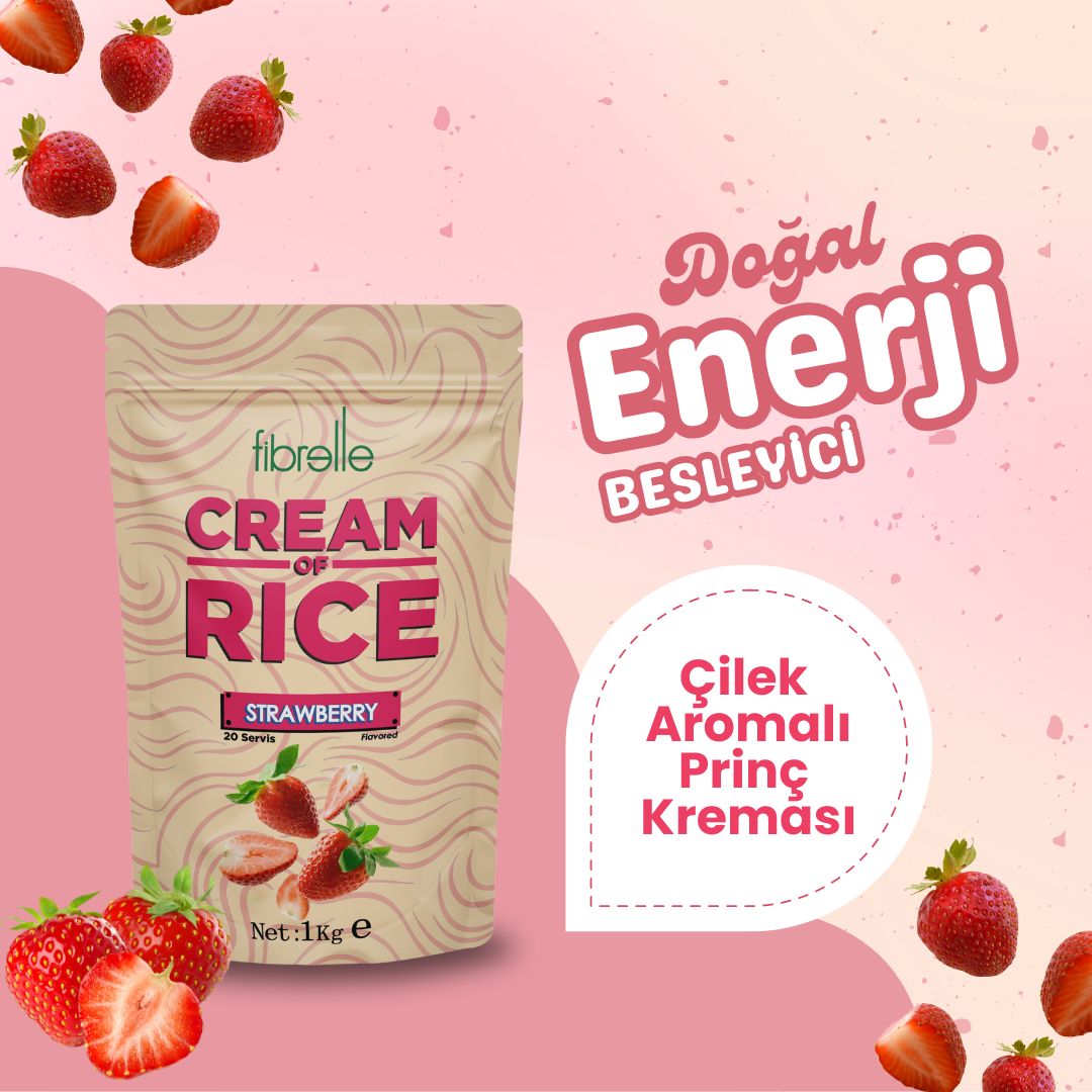 Fibrelle CREAM OF RİCE STRAWBERRY ( ÇİLEK ) 1 Kg
