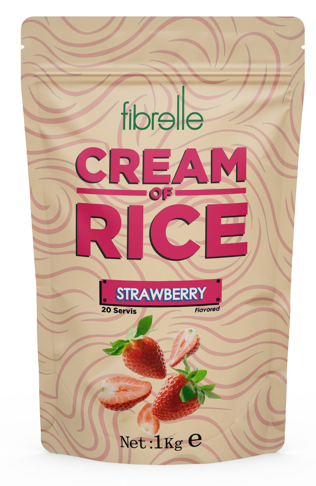 Fibrelle CREAM OF RİCE STRAWBERRY ( ÇİLEK ) 1 Kg