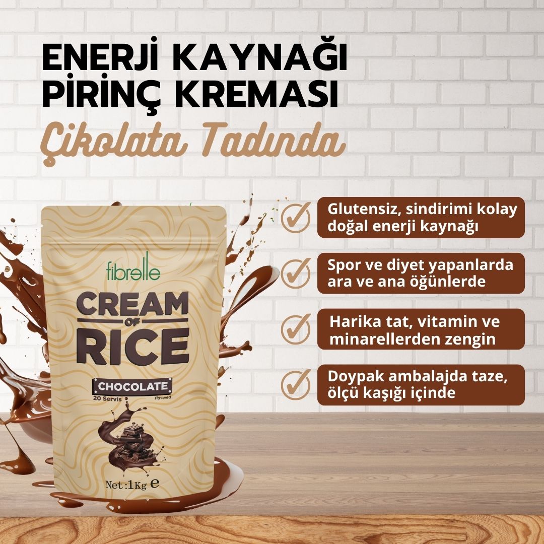 Fibrelle CREAM OF RİCE Chocolate ( Çikolata ) 1 Kg