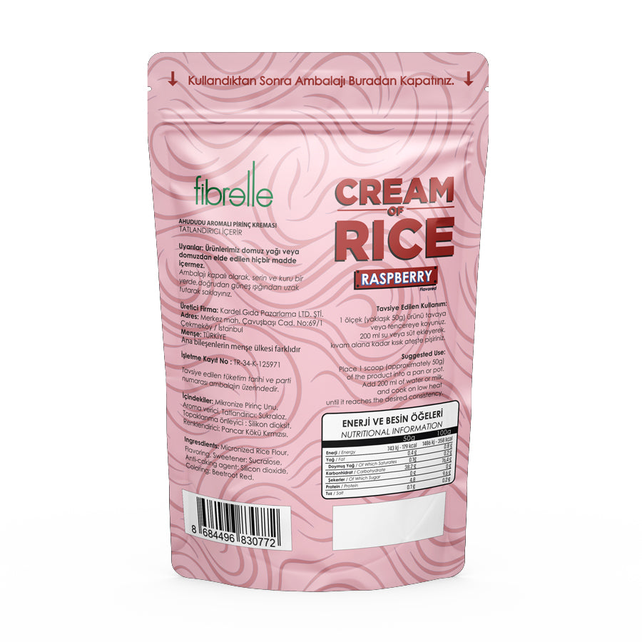 Fibrelle CREAM OF RİCE Ahududu 1 Kg