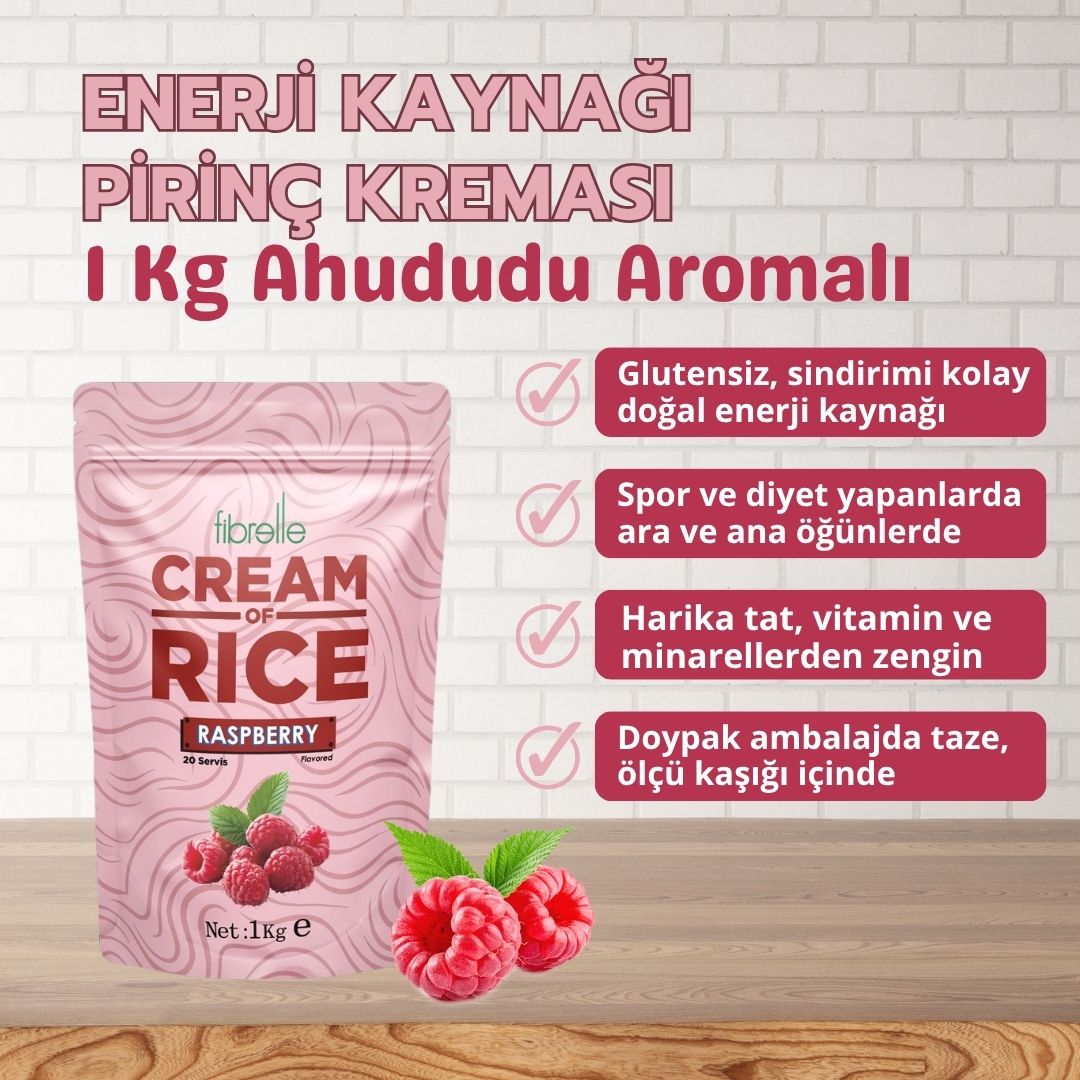 Fibrelle CREAM OF RİCE Ahududu 1 Kg