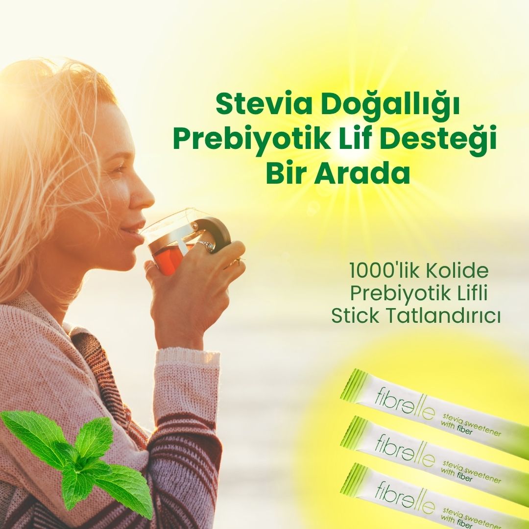 Fibrelle Prebiyotik Lifli Stevia Stick Tatlandırıcı 1000'Lik Kutu (0,5 gr)