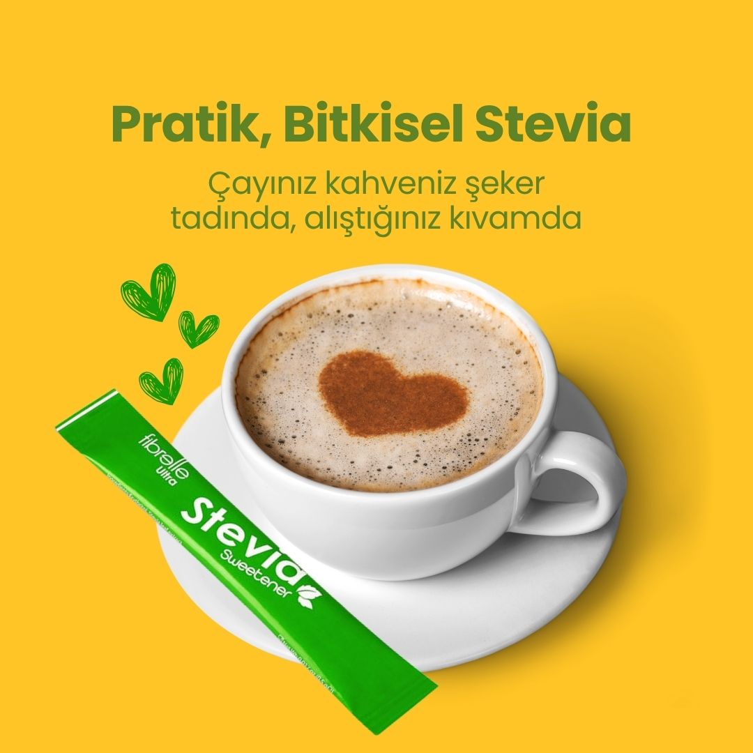 Fibrelle Ultra Stevia Tatlandırıcı 1000 Adet Stick Kutu (0,5 gr)