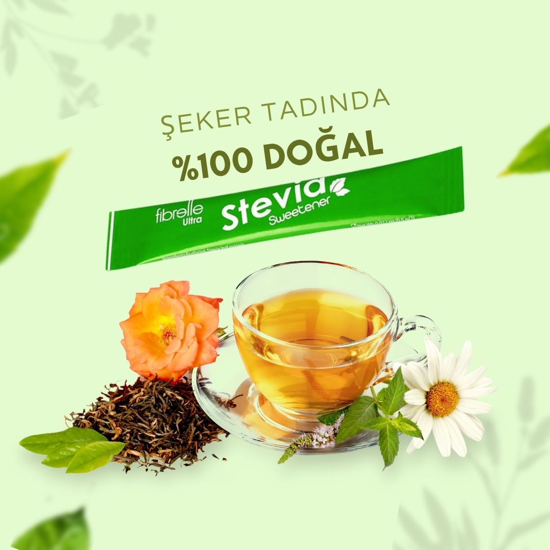 Fibrelle Ultra Stevia Tatlandırıcı 1000 Adet Stick Kutu (0,5 gr)