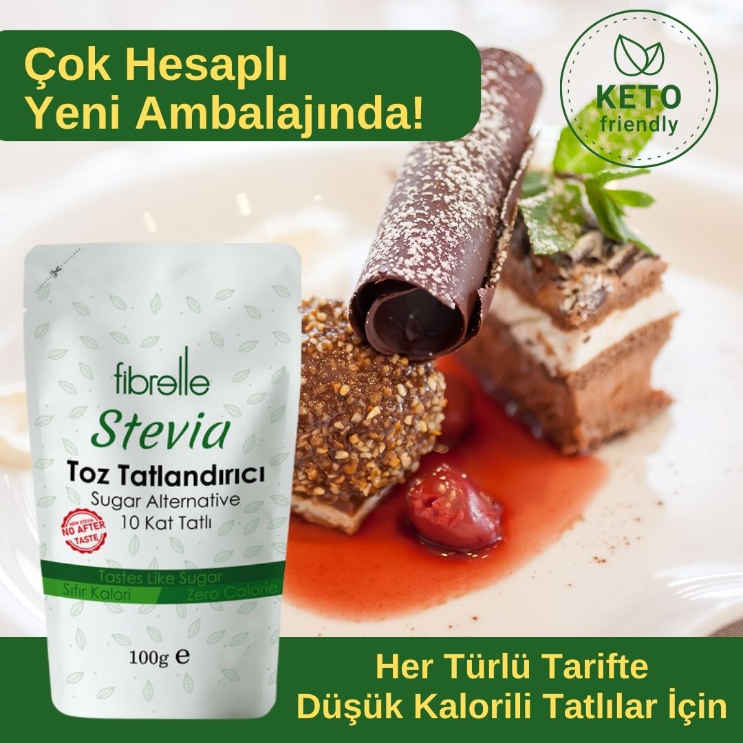 Fibrelle Ultra Stevialı Tatlandırıcı (Doypak 10 saşe x 10 g.) 100 g.