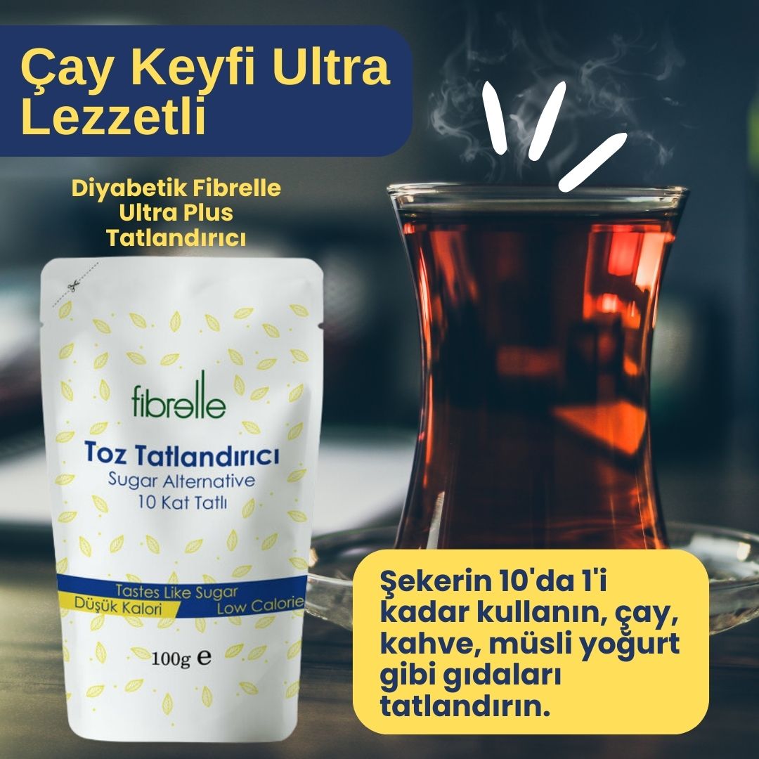 Fibrelle Ultra Plus Tatlandırıcı (Sukralozlu 10 saşe x 10 g.) 100 g.