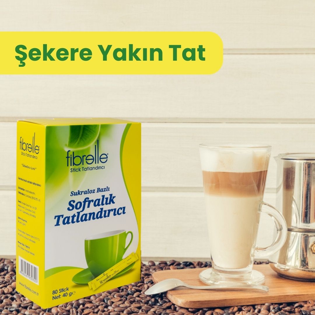 Fibrelle Ultra Plus Stick Sofralık Tatlandırıcı (0,5 g Stick 80 Adet)