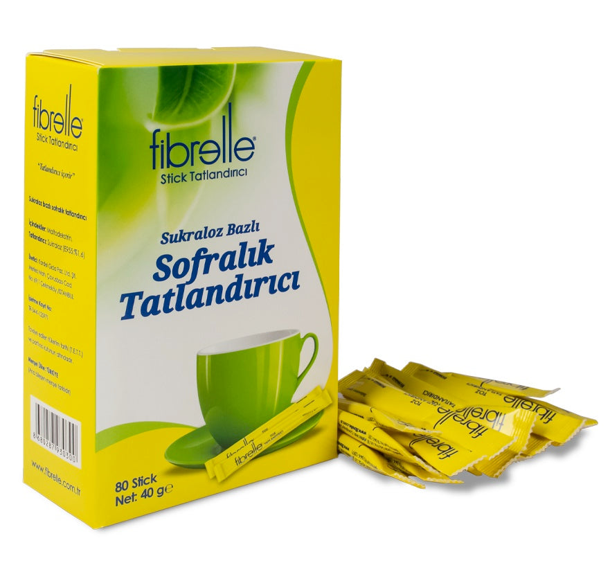 Fibrelle Ultra Plus Stick Sofralık Tatlandırıcı (0,5 g Stick 80 Adet)