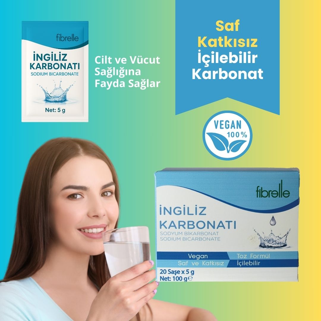 Fibrelle Sodyum Bikarbonat ( İngiliz Karbonatı ) 20 Saşe ( 1 Saşe = 5 g )