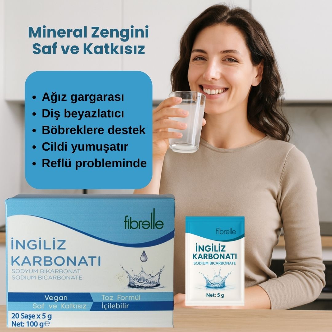 Fibrelle Sodyum Bikarbonat ( İngiliz Karbonatı ) 20 Saşe ( 1 Saşe = 5 g )