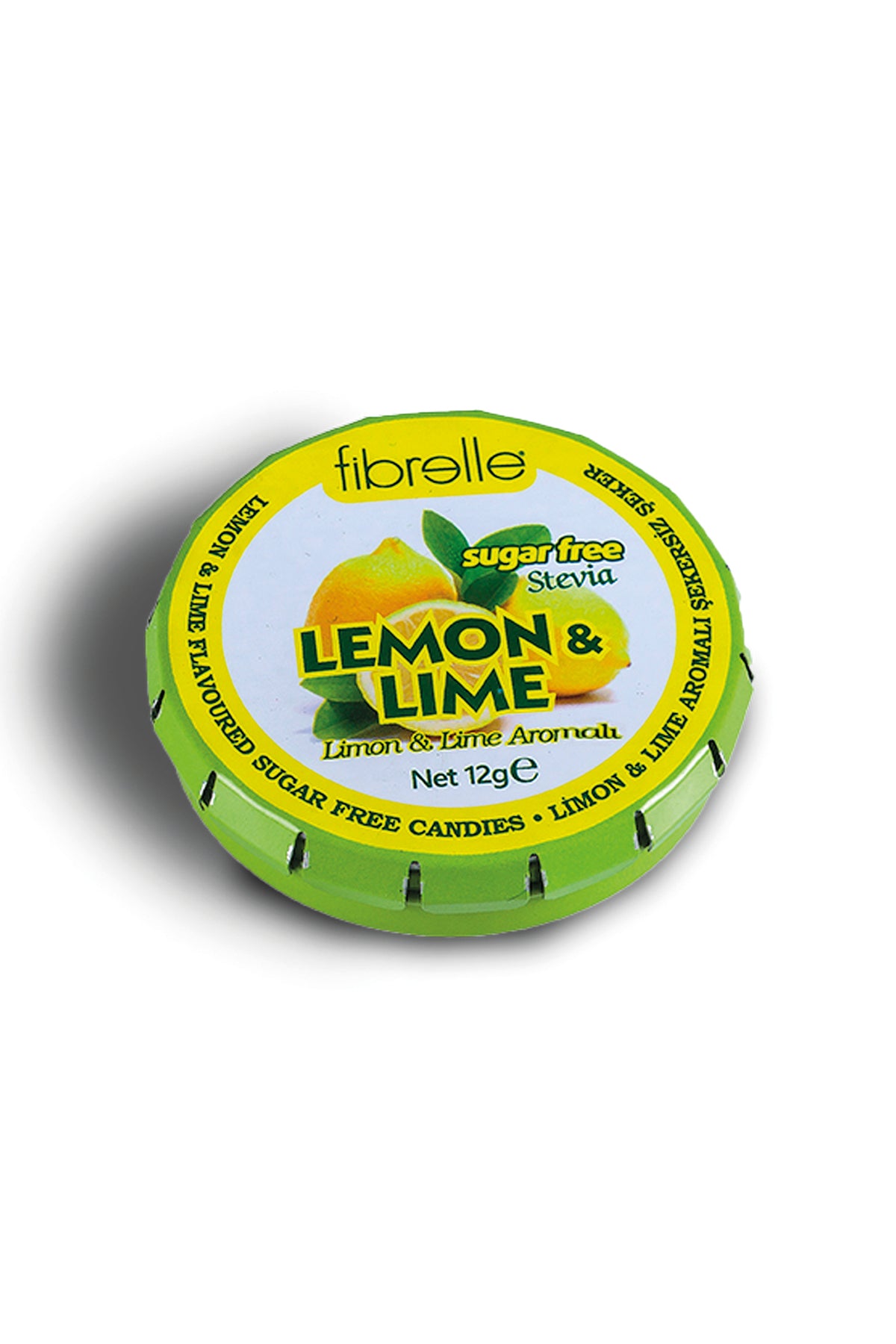 Fibrelle Stevia Limon & Lime Aromalı Şekersiz Şeker (12 gr )