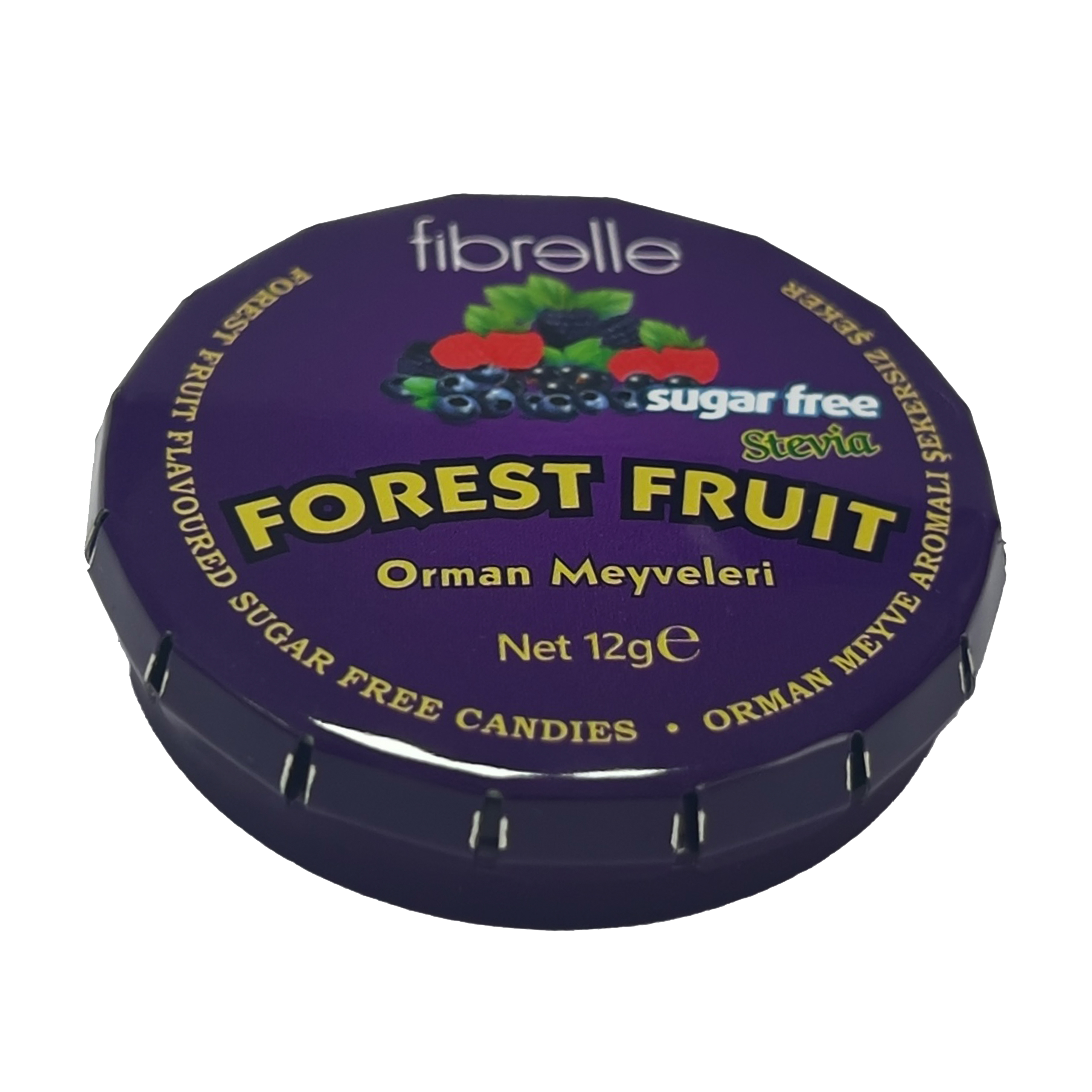 Fibrelle Stevialı Orman Meyveli Şekersiz Şeker (12 gr)