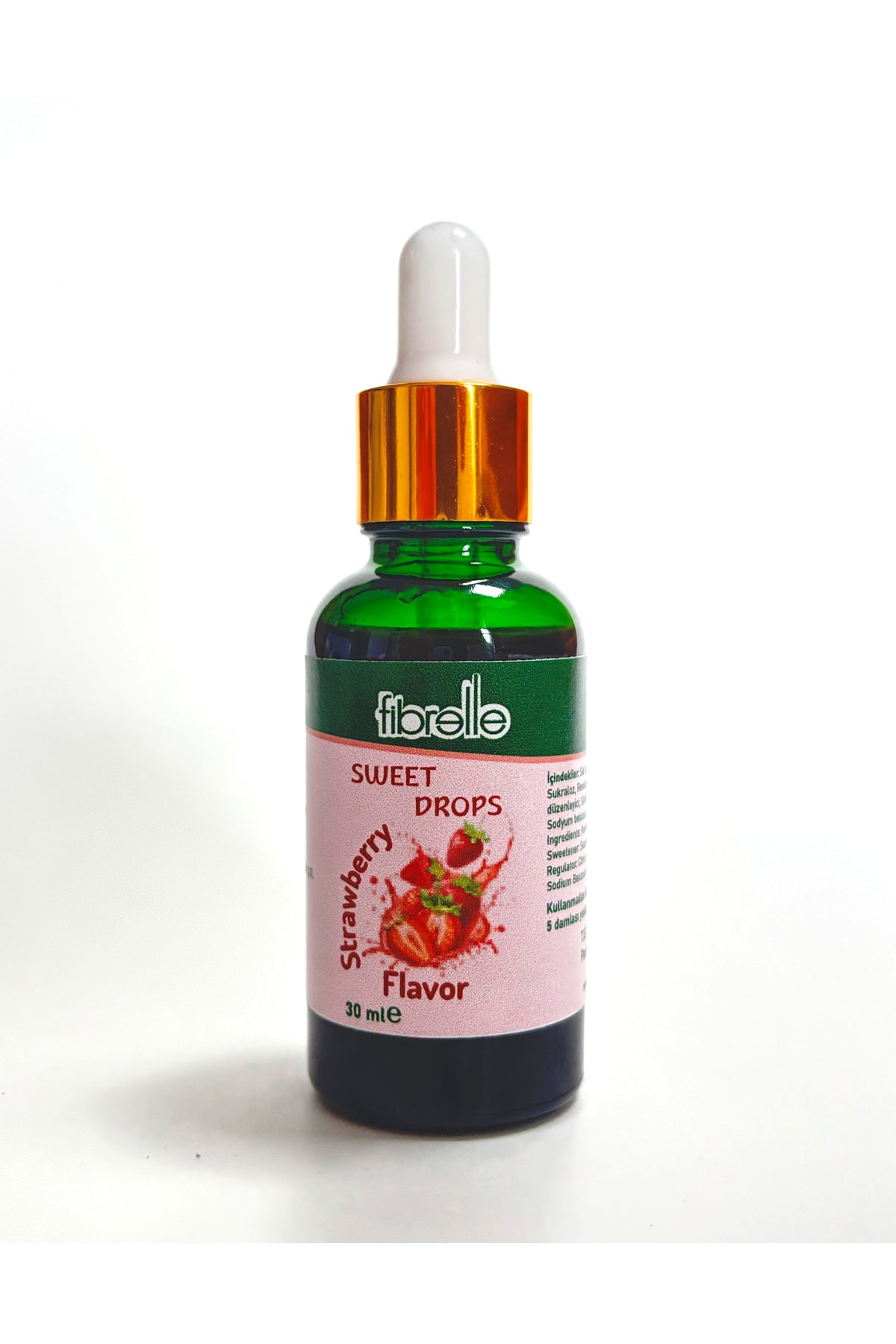 Fibrelle Çilek Aromalı Sıvı Tatlandırıcı - 30ml
