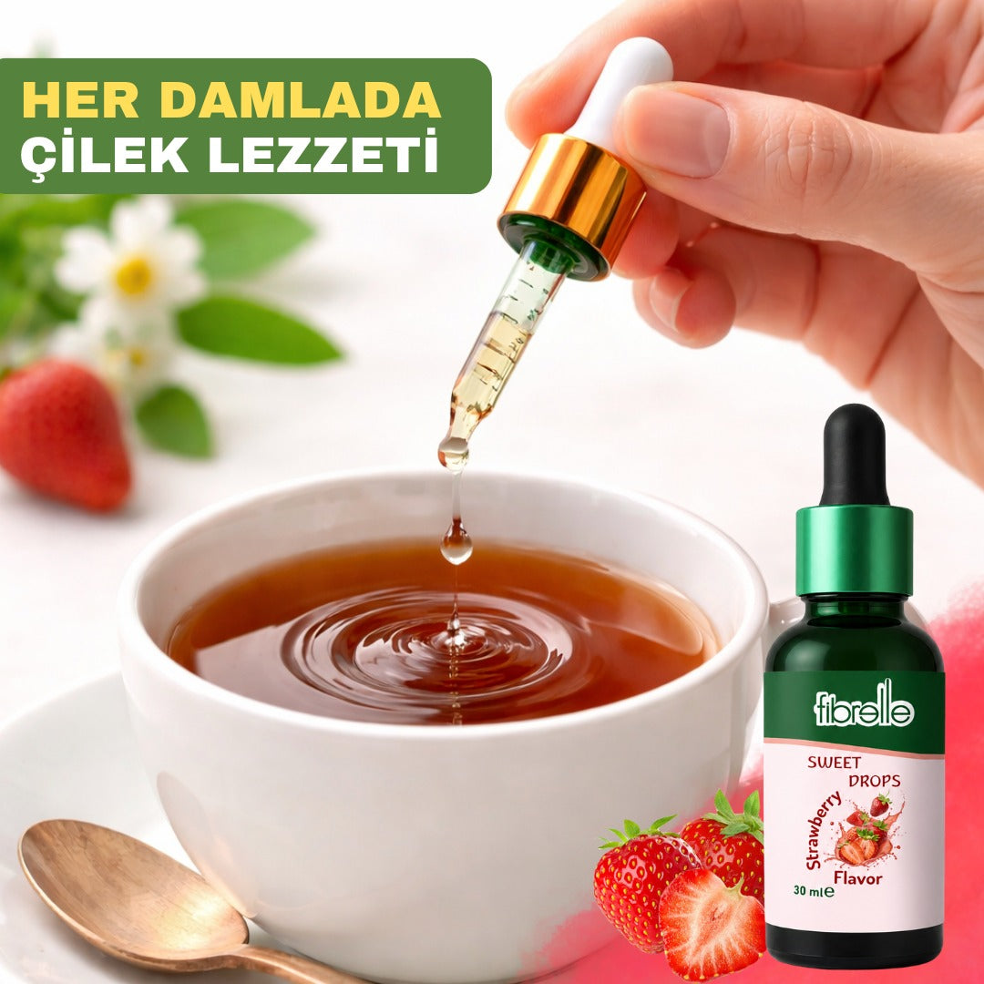 Fibrelle Çilek Aromalı Sıvı Tatlandırıcı - 30ml
