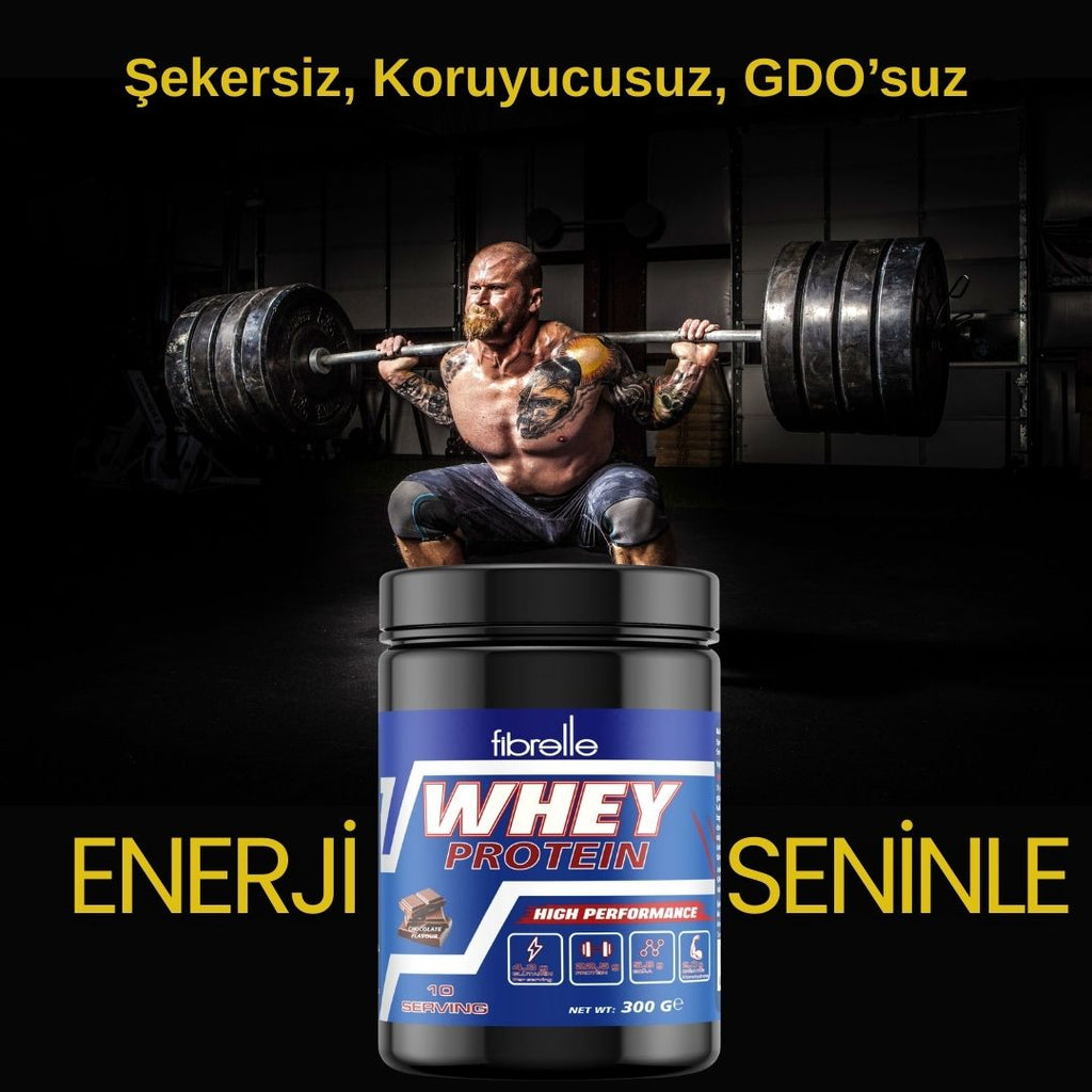Fibrelle Whey Protein Çikolata Aromalı 300 g Protein Tozu – 10 Servis