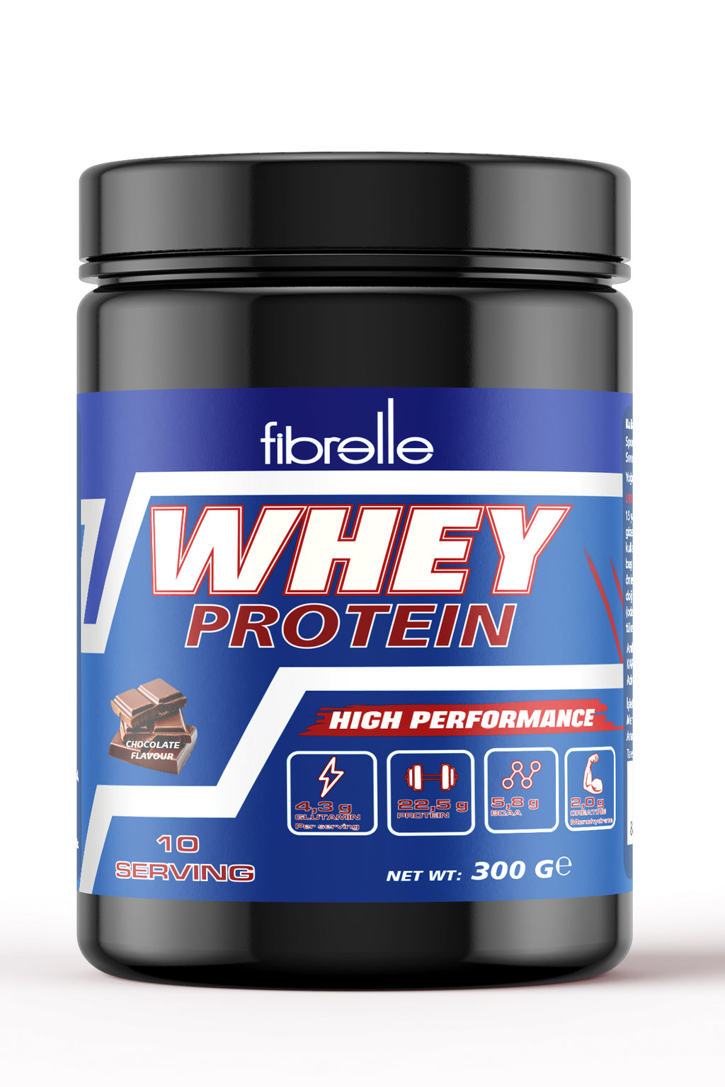 Fibrelle Whey Protein Çikolata Aromalı 300 g Protein Tozu – 10 Servis