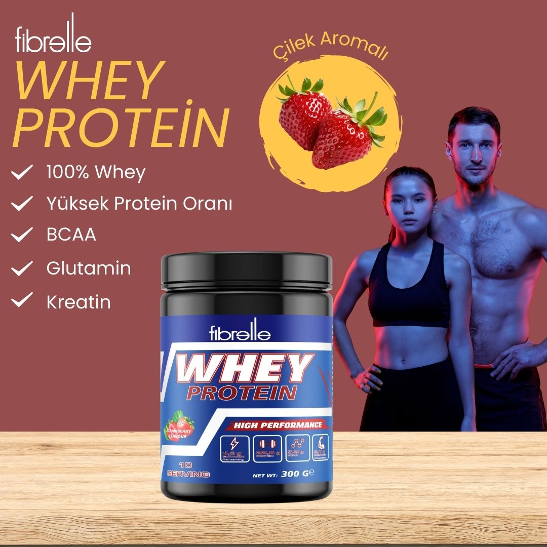 Fibrelle Whey Protein Çilek 300 g