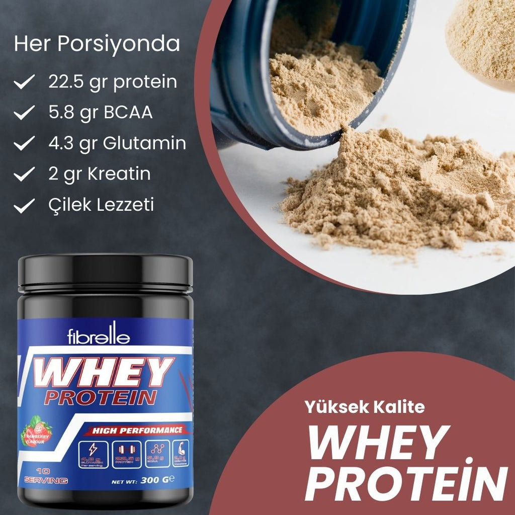 Fibrelle Whey Protein Çilek 300 g