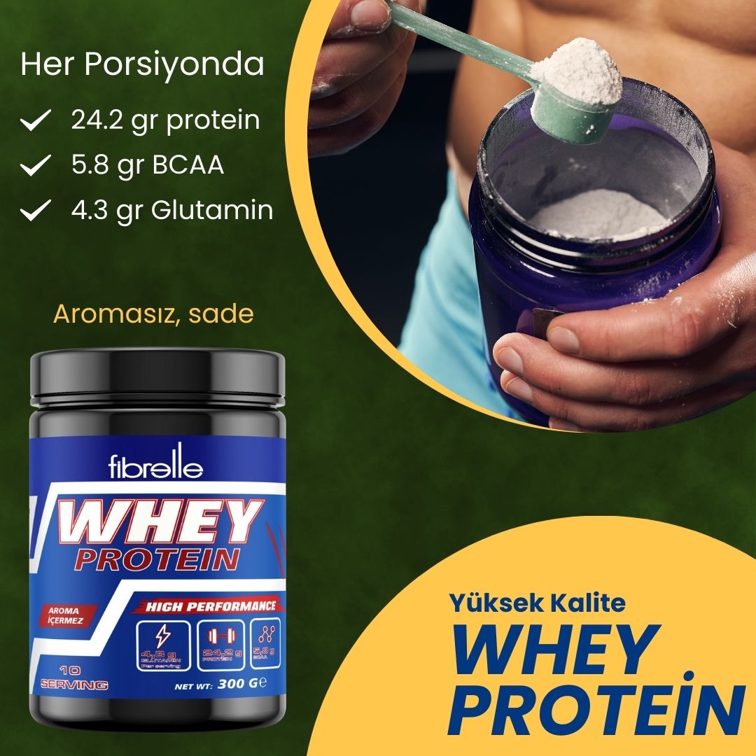 Fibrelle Whey Protein 300 g  ( Aromasız )